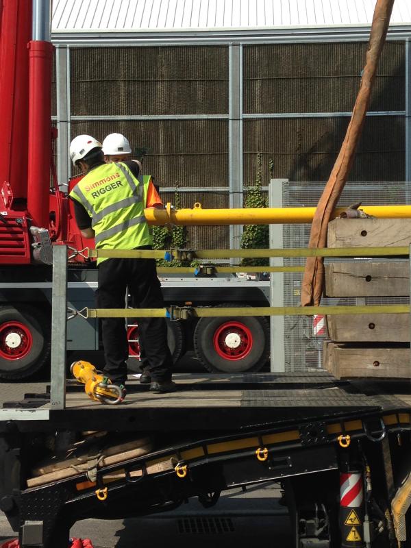 Crane hire for chiller lifting