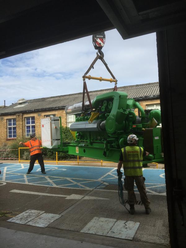 Challenging dimension of access @ Southend Hospital for generator delivery