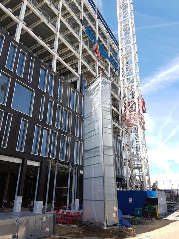 Initial hoist of client approved modified riser