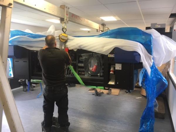 Limited room for gantry hoist and final positioning of machinary